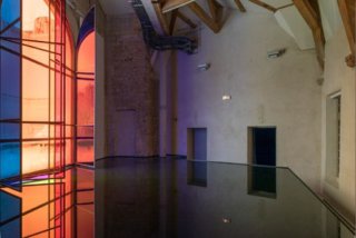 Vue de l'exposition CMJN / H2O d'Édouard Sautai à La Maréchalerie - Centre d'art contemporain / ENSA-Versailles, 2019. Crédit Nicolas Brasseur